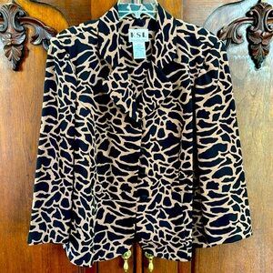 KSL  Karin Stevens jacket 16W khaki & black print